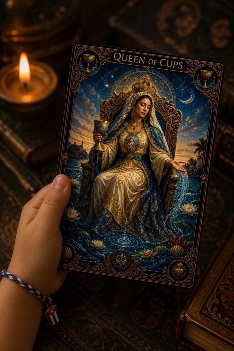 Queen of Cups Tarot Cubano